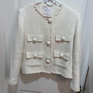 Mango Cream Tweed  Blazer